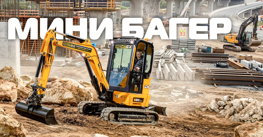 Мини багер под наем